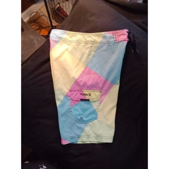 Hurley Board Shorts Beach Swim Men's 30" Waist Yellow Green - Picture 3 of 7